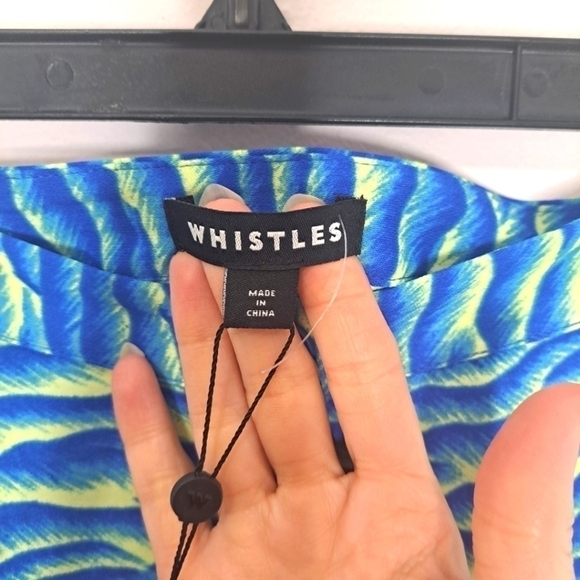 Whistles seafoam button front skirt blue 4 NWT - Picture 9 of 11